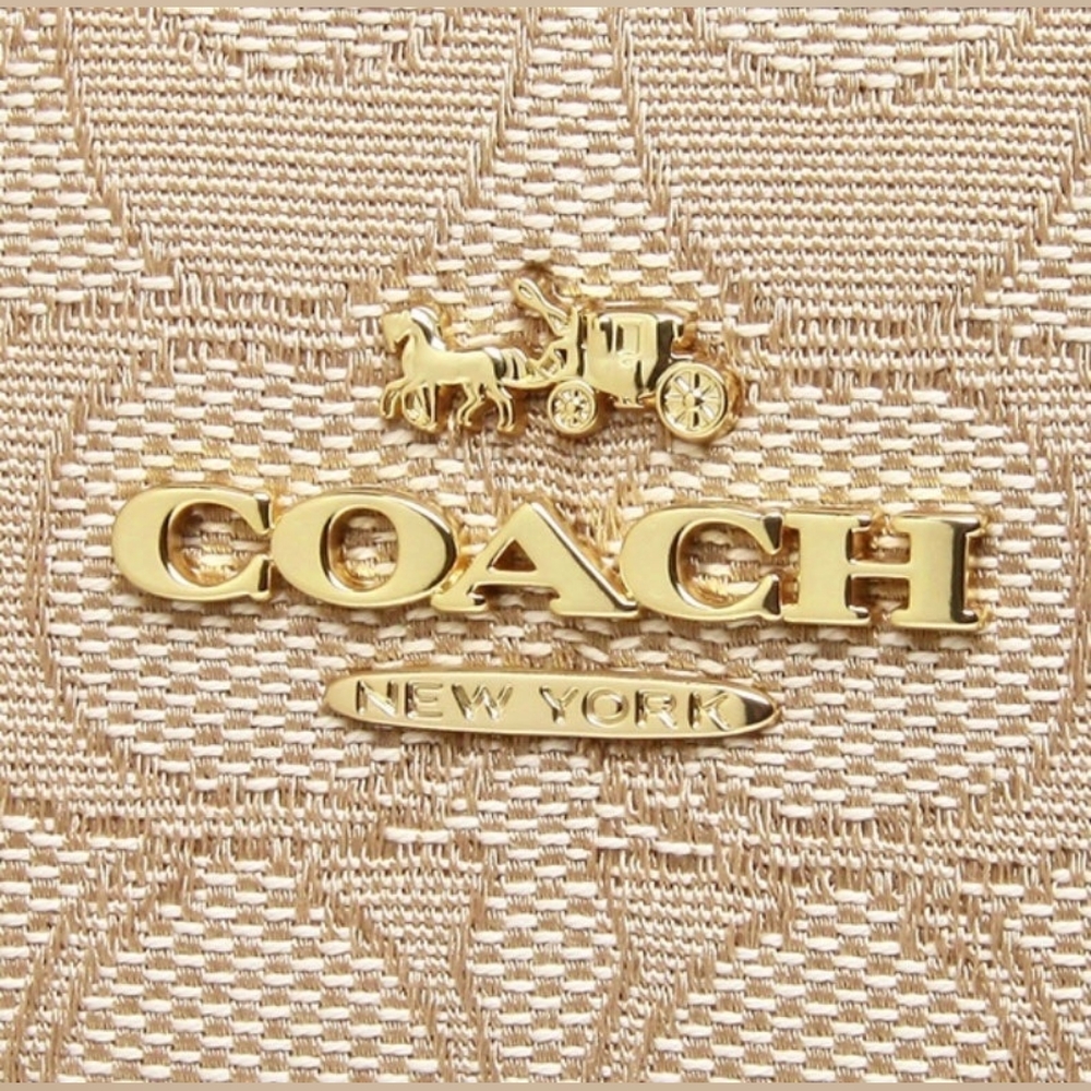 New! Coach Sig Jacquard File Crossbody - Picture 7 of 8